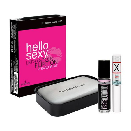 Подарунковий набір для флірту Sensuva Hello Sexy (стимулювальний бальзам для губ та феромони) Подарунковий набір для флірту Sensuva Hello Sexy (стимулювальний бальзам для губ та феромони)