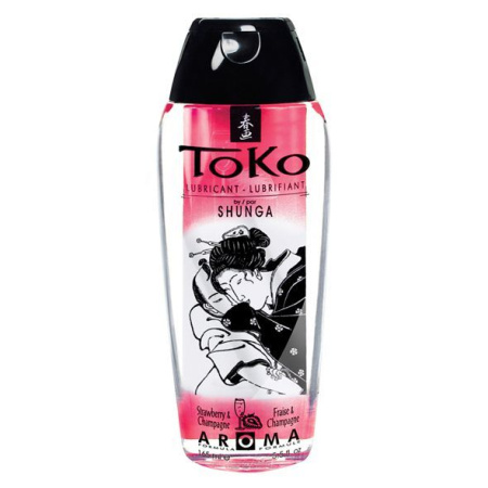 Лубрикант на водной основе Shunga Toko AROMA - Sparkling Strawberry Wine (165 мл), не содержит сахар Лубрикант на водной основе Shunga Toko AROMA - Sparkling Strawberry Wine (165 мл), не содержит сахар