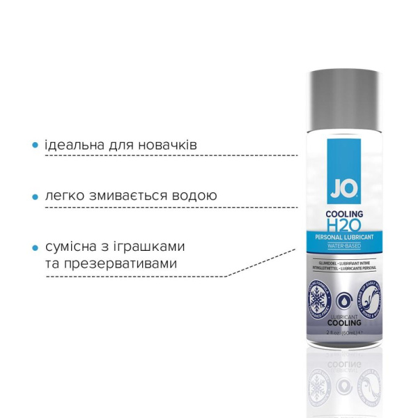 Охлаждающая смазка на водной основе System JO H2O COOLING (60 мл) с ментолом, растительный глицерин Охлаждающая смазка на водной основе System JO H2O COOLING (60 мл) с ментолом, растительный глицерин