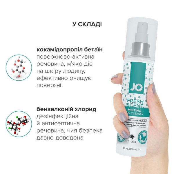 Чистящее средство System JO Fresh Scent Misting Toy Cleaner (120 мл) с ароматом свежести Чистящее средство System JO Fresh Scent Misting Toy Cleaner (120 мл) с ароматом свежести
