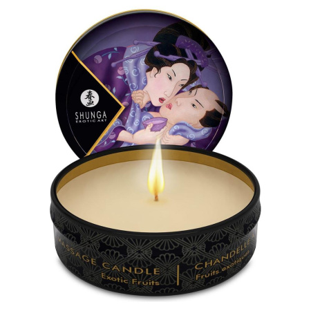 Массажная свеча Shunga Mini Massage Candle – Exotic Fruits (30 мл) с афродизиаками Массажная свеча Shunga Mini Massage Candle – Exotic Fruits (30 мл) с афродизиаками