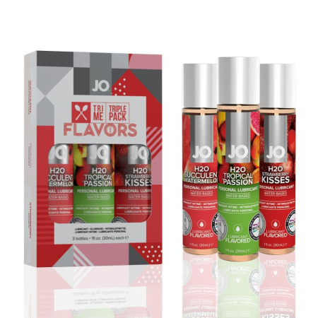 Набор System JO Tri-Me Triple Pack - Flavors (3 х 30 мл) три разных вкуса оральных смазок Набор System JO Tri-Me Triple Pack - Flavors (3 х 30 мл) три разных вкуса оральных смазок