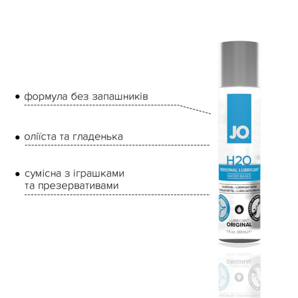 Смазка на водной основе System JO H2O ORIGINAL (30 мл) маслянистая и гладкая, растительный глицерин Смазка на водной основе System JO H2O ORIGINAL (30 мл) маслянистая и гладкая, растительный глицерин