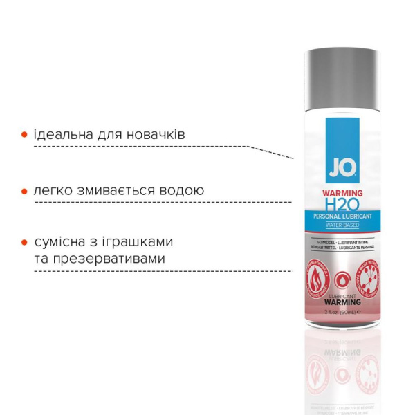 Согревающая смазка на водной основе System JO H2O WARMING (60мл) с экстрактом  перечной мяты Согревающая смазка на водной основе System JO H2O WARMING (60мл) с экстрактом  перечной мяты