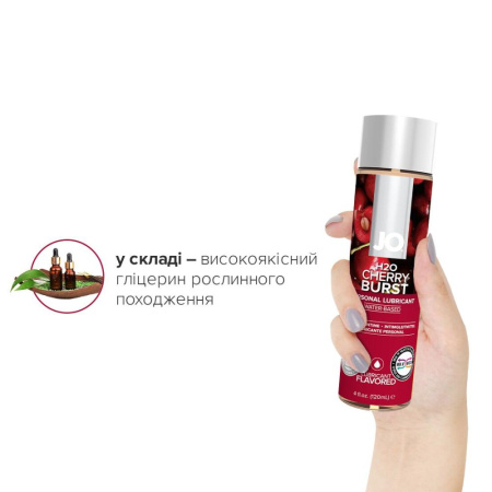 Смазка на водной основе System JO H2O — Cherry Burst (120 мл) без сахара, растительный глицерин || Змазка на водній основі System JO H2O — Cherry Burst (120 мл) без цукру, рослинний гліцерин Смазка на водной основе System JO H2O — Cherry Burst (120 мл) без сахара, растительный глицерин || Змазка на водній основі System JO H2O — Cherry Burst (120 мл) без цукру, рослинний гліцерин