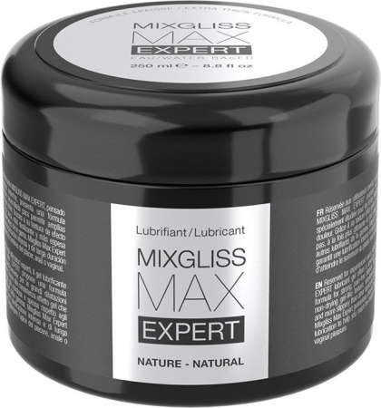 Густая смазка для фистинга и анального секса MixGliss MAX Expert Nature (250 мл)  на водной основе Густая смазка для фистинга и анального секса MixGliss MAX Expert Nature (250 мл)  на водной основе